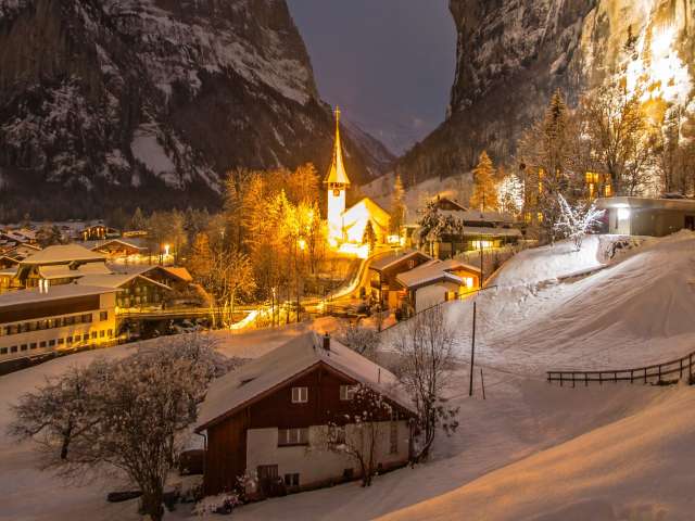 Lauterbrunnen in Winter
