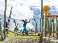 Der Abenteuerspielplatz Flower Park auf dem Allmendhubel in Mürren.