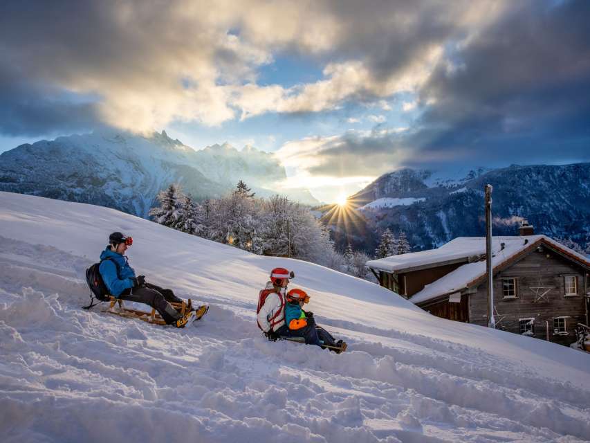 On two runners through winter paradise